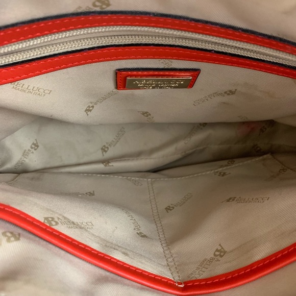 A Bellucci Leather handbag Red Made In Italy - Picture 6 of 8